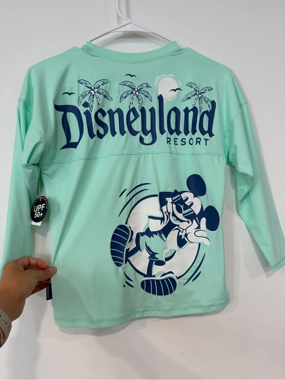 Disney Mint Green Mickey Mouse Long-Sleeve Rash Guard